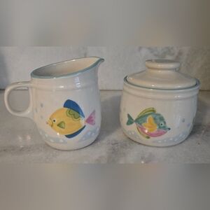 Studio Nova, Barrier Reef Collection Creamer and Sugar Set